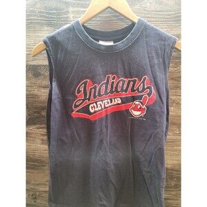 2008 MLB Cleveland Indians Tee Tank Top  Blue Youth Medium 8/10